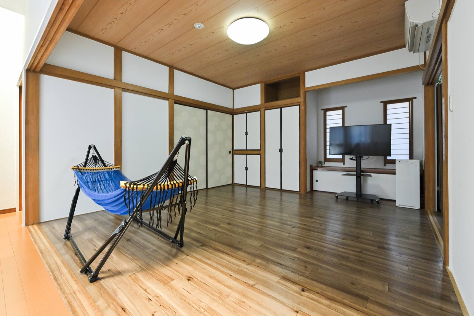 Living room with sofa and TV
